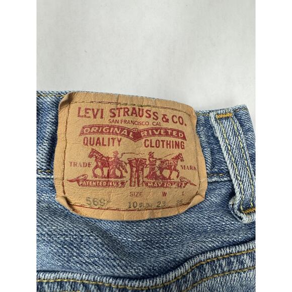 Levi's 569 Loose Straight Jeans Grunge Baggy Relaxed Light Wash Kids Size 10 S - Picture 12 of 12